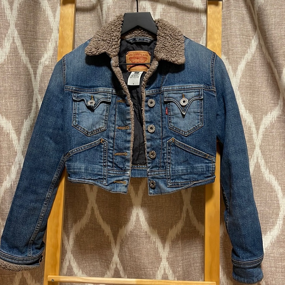 Levis Denim Shearling line jacket Small